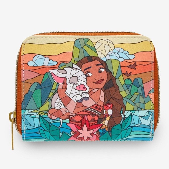 Loungefly Disney Moana Stained Glass Wallet - Picture 1 of 6
